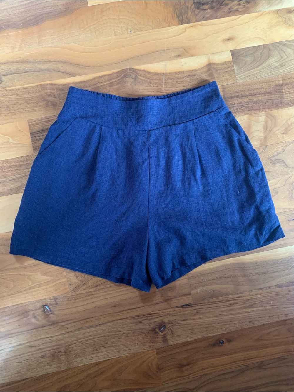 HYFVE High-Waist Navy Blue Tailored Shorts